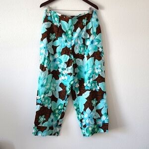 Melrose studio linen blend floral pants Summer Resortwear Vacay